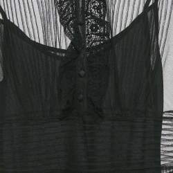 مملوكة مسبقًا فستان ريد فالنتينو ميني من تول ودانتيل أسود مقاس إكس سمول - صغير جدًا