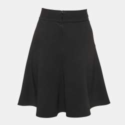 Pre Owned RED Valentino Black Crepe Heart Pocket Detail Mini Skirt M