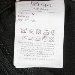 Pre Owned RED Valentino Black Crepe Heart Pocket Detail Mini Skirt M