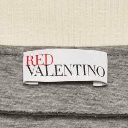 Pre Owned RED Valentino Grey Bird Embroidered Neoprene Jacket L