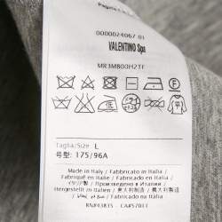 Pre Owned RED Valentino Grey Bird Embroidered Neoprene Jacket L