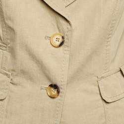 مملوكة مسبقًا RED Valentino Beige Cotton & Linen Jacket M