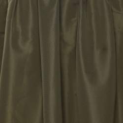 Pre Owned تنورة طويلة نايلون زيتوني ريد فالنتينو مقاس صغير