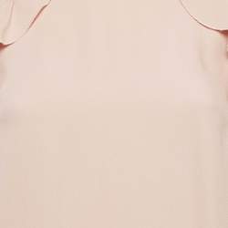 Pre Owned فستان ريد فالنتينو كريب بكشكش قصير زهري فاتح مقاس صغير (سمول)