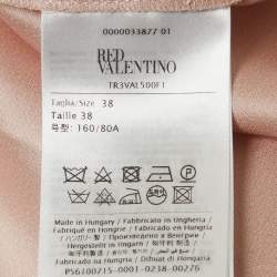 Pre Owned فستان ريد فالنتينو كريب بكشكش قصير زهري فاتح مقاس صغير (سمول)