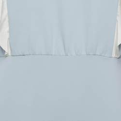 Pre Owned RED Valentino Blue Crepe Ruffled Midi Dress M