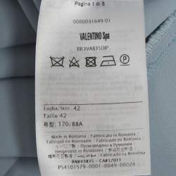 Pre Owned RED Valentino Blue Crepe Ruffled Midi Dress M