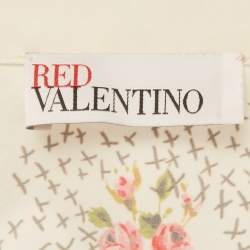 Pre Owned RED Valentino White Floral Print Cotton Button Down Shirt S