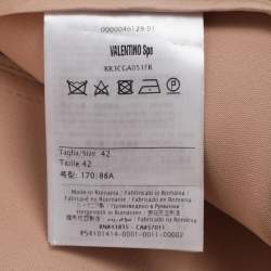 Pre Owned معطف رد فالنتينو بيج بطية مزدوجة جبرادين مقاس وسط