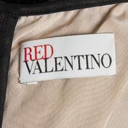 Pre Owned RED Valentino Black Lace Flounce Mini Dress M