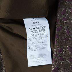 Pre Owned Red Valentino Multicolor Floral Lurex Jacquard Knit Sleeveless Dress M