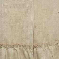 مملوكة مسبقًا RED Valentino Beige Wool Draped Neck Coat M