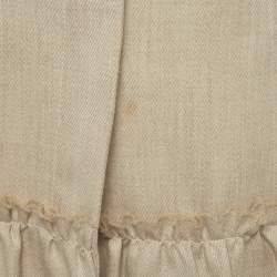 مملوكة مسبقًا RED Valentino Beige Wool Draped Neck Coat M