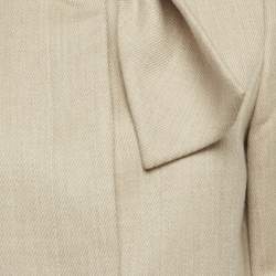 مملوكة مسبقًا RED Valentino Beige Wool Draped Neck Coat M