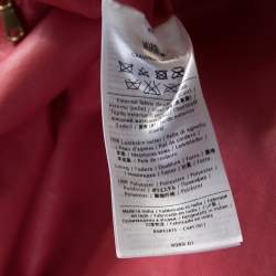 مملوكة مسبقًا فستان رد فالنتينو جلد خروف وردي أبليكات موردة بلا أكمام M