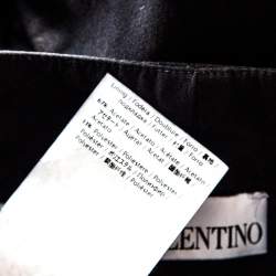 Pre Owned RED Valentino Black Wool Ankle Bow Detail Tapered Trousers M