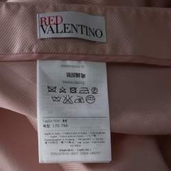 Pre Owned RED Valentino Blush Pink Scalloped Faille Skirt M