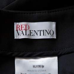 Red Valentino Black Cotton-Blend Ruffle Mini Skirt XS