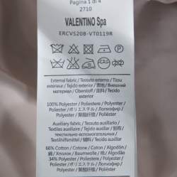 Pre Owned RED Valentino Beige Crepe and Taffeta Contrast Lace Overlay Dress L