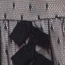 Pre Owned RED Valentino Beige Crepe and Taffeta Contrast Lace Overlay Dress L