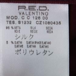 Pre Owned RED Valentino Maroon Stretch Silk Lace Camisole M