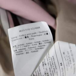 Pre Owned RED Valentino Pink Striped Taffeta Belted Coat M