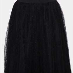 Red Valentino Black Tulle Midi Skirt M