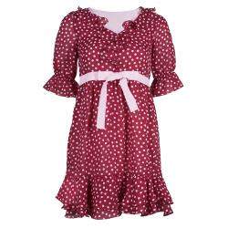 RED Valentino Polka Dot V Neck Ruffle Dress S RED Valentino TLC