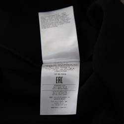 Pre Owned RED Valentino Black Tulle Floral Applique Detail Tiered Point D'esprit Gown M