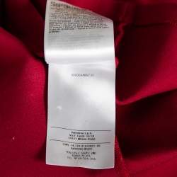 Pre Owned RED Valentino Burgundy Knit Ruffled Neck T-Shirt Dress XS