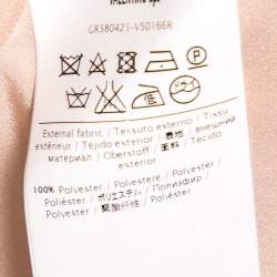 Pre Owned RED Valentino Ivory Floral & Polka Dot Printed Silk Tie-Neck Detail Blouse M