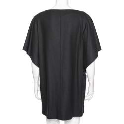 Pre Owned RED Valentino Black Wool Bow Applique Detailed Coat S