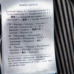 Pre Owned RED Valentino Monochrome Striped Knit Ruffled Trim Detailed Top M