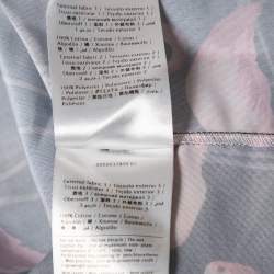 Pre Owned RED Valentino Black Cotton Knit And Flamingo Printed Sleeveless Mini Dress M