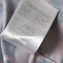 Pre Owned RED Valentino Black Cotton Knit And Flamingo Printed Sleeveless Mini Dress M