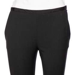 RED Valentino Black Wool Cropped Formal Pants S