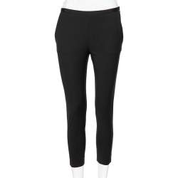 RED Valentino Black Wool Cropped Formal Pants S