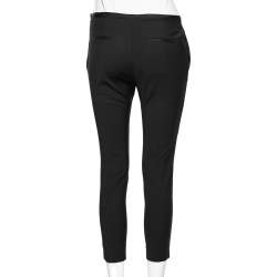 RED Valentino Black Wool Cropped Formal Pants S