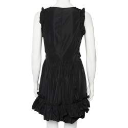 Pre Owned RED Valentino Black Synthetic Applique Detail Sleeveless Dress M