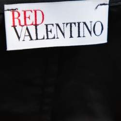 Pre Owned RED Valentino Black Synthetic Applique Detail Sleeveless Dress M