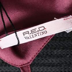 Pre Owned RED Valentino Onion Pink Silk Sateen Cami Crop Top M