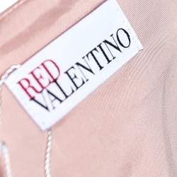 Pre Owned RED Valentino Pink Stretch Crepe Belted Mini Dress L