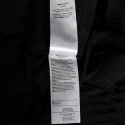 Pre Owned RED Valentino Black Thick Silk & Velvet Inset Detailed Maxi Dress M