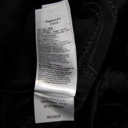 Pre Owned RED Valentino Black Thick Silk & Velvet Inset Detailed Maxi Dress M