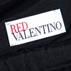 Pre Owned RED Valentino Black Crepe Mini Skirt M