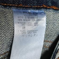 RED Valentino Indigo Denim Distressed Cropped Jeans L