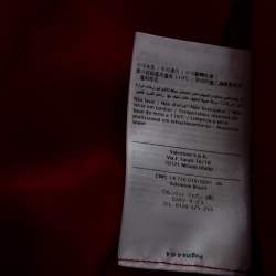 Pre Owned RED Valentino Red Silk Gathered Detail Long Sleeve Blouse M