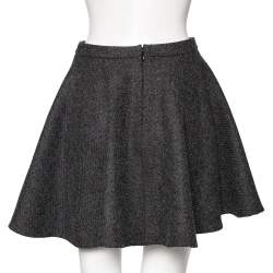 RED Valentino Grey Shetland Wool Mini Skirt S