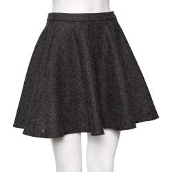 RED Valentino Grey Shetland Wool Mini Skirt S