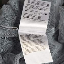 Pre Owned RED Valentino Pale Blue Ruched Tulle Sleeveless Maxi Dress L